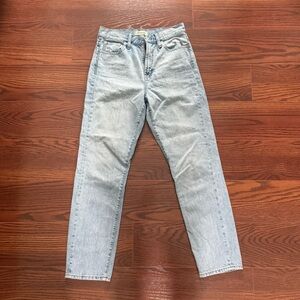 Madewell The Perfect Vintage Straight Leg Jeans – High Rise Light Wash Size 26